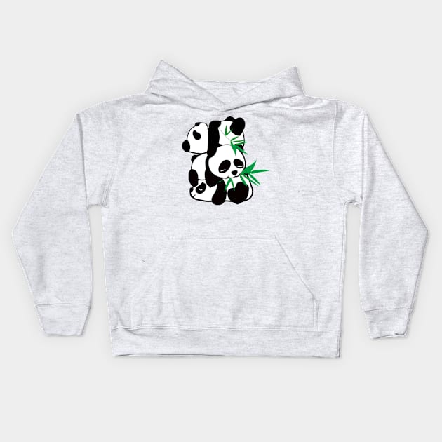 Lazy Pandas Kids Hoodie by Jack Wolfie Gallery